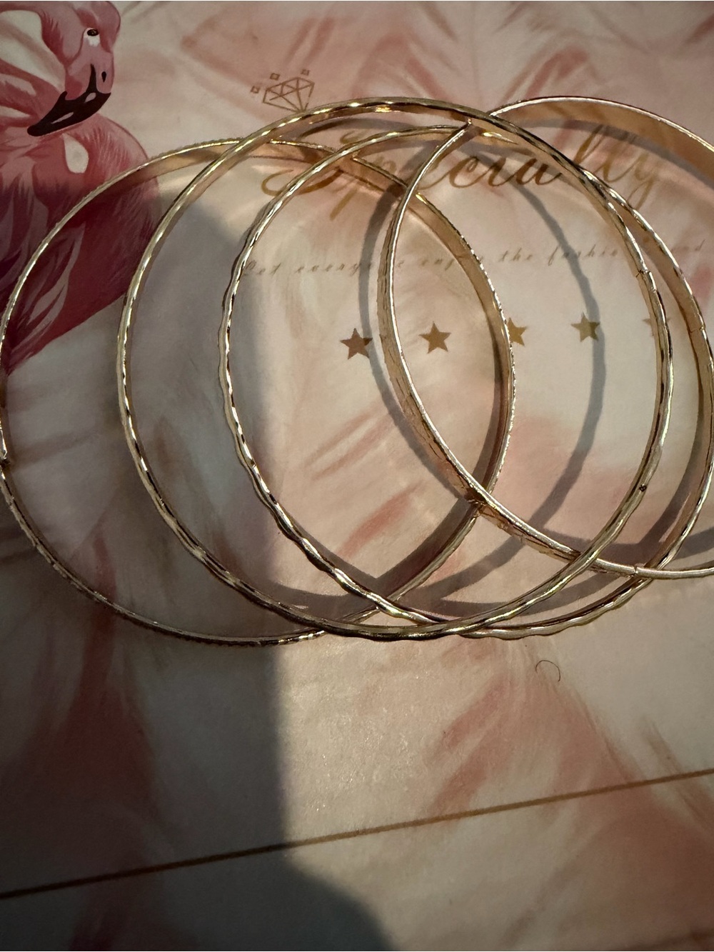 Gold Tone Textured Hoop Earrings Set - Women Jewelry